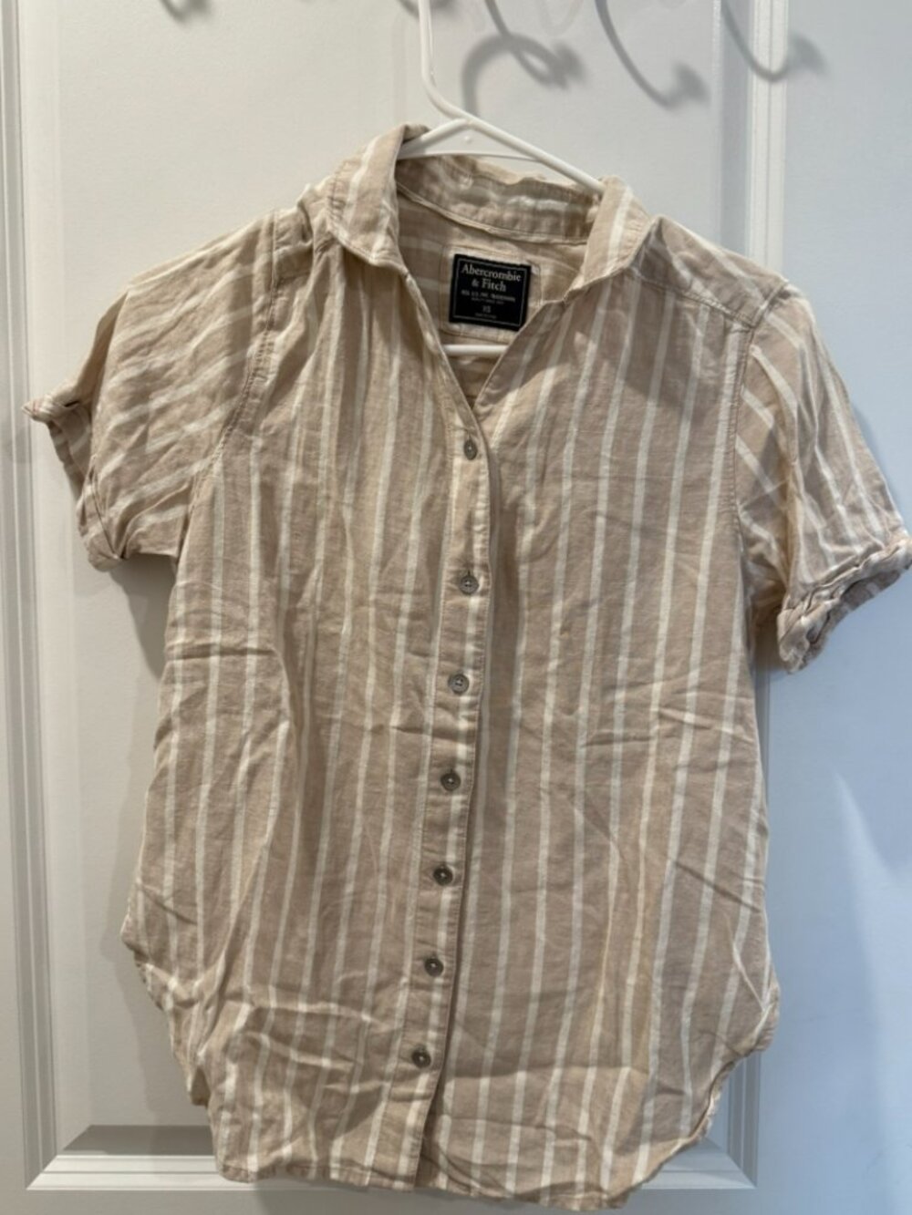 Abercrombie Short Sleeve Button Down Linen Shirt